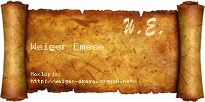 Weiger Emese névjegykártya